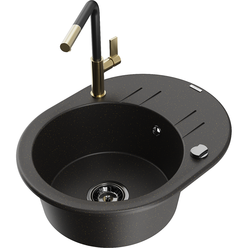 Mexen Kevin гранитна мивка с 1 отделение с отцедник и кухненски смесител