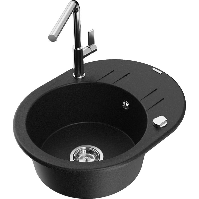 Mexen Kevin гранитна кухненска мивка с една камера с изсушител и кухненски