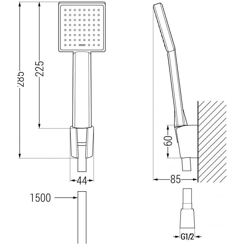 Mexen Royo R45 вана батерия с душ комплект, злато - 7223R45-50