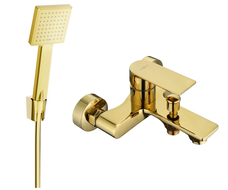 Mexen Royo R45 вана батерия с душ комплект, злато - 7223R45-50
