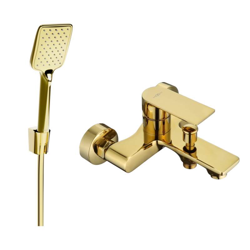 Mexen Royo R62 батерия за вана с душ комплект, златна - 7223R62-50
