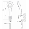 Mexen Royo R05 вана батерия с душ комплект, черен - 7223R05-70