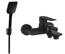 Mexen Royo R62 смесител за вана с душ комплект, черен - 7223R62-70