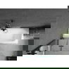 Mexen Vega правоъгълна вана 180 x 80 см с обшивка и параван с 2 крила 100 см, прозрачен, черен - 550118080X9210027000