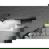 Mexen Vega вана правоъгълна 180 x 80 см с облицовка и завеса с 2 крила 80 см, черен модел - 550118080X9208027077