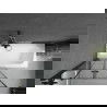 Mexen Vega правоъгълна вана 180 x 80 см с обвивка и подвижна преграда с две крила 100 см, черен модел - 550118080X9210027077