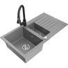 Mexen Matias гранитна мивка с 1,5 камери със сушилник и кухненски смесител