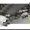 Mexen Vega правоъгълна вана 170 x 70 см с корпус и преграда с 1 крило 120 см, прозрачен, златен - 550117070X9412115000