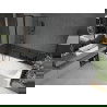 Mexen Vega правоъгълна вана 180 x 80 см с корпус и параван с една врата 80 см, черен модел - 550118080X9408117070