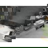 Mexen Vega правоъгълна вана 180 x 80 см с обвивка и параван с 1 крило 100 см, черен модел - 550118080X9410117077