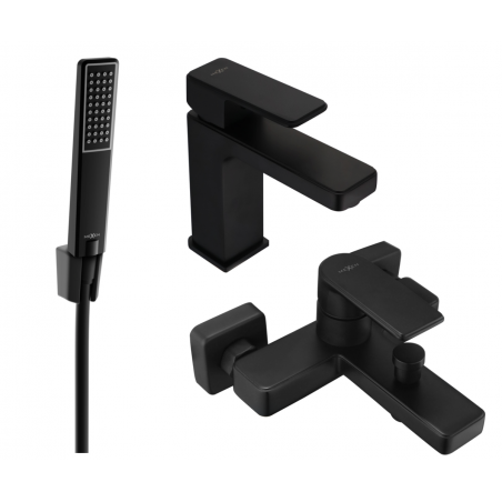 Mexen Mino R72 комплект за баня, черен - 72403R72-70
