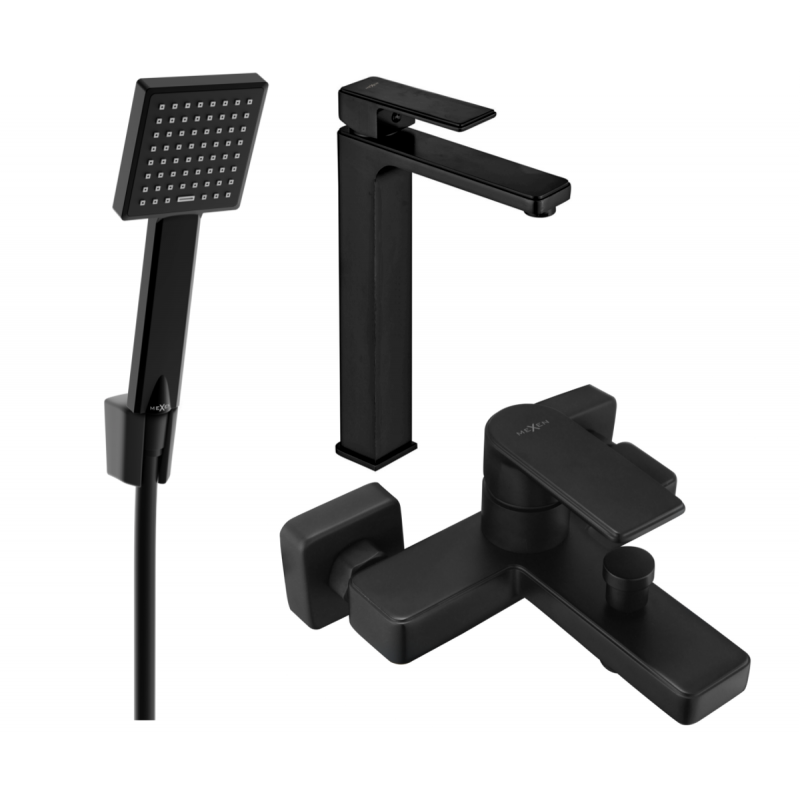 Mexen Mino R45 комплект за баня, черен - 72413R45-70