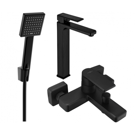 Mexen Mino R45 комплект за баня, черен - 72413R45-70