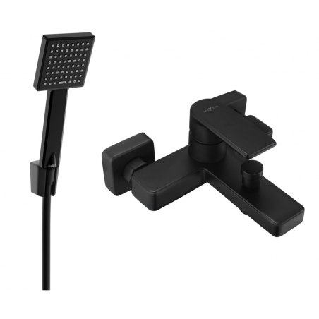 Mexen Mino R45 вана батерия с душ комплект, черна - 7243R45-70