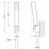 Mexen Mino R77 смесител за вана с душ комплект, черен - 7243R77-70