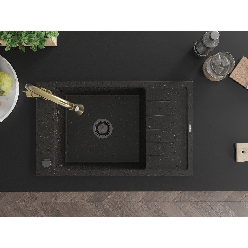Mexen Elias гранитна мивка с 1 отделение с отцеждащо устройство и кухненски