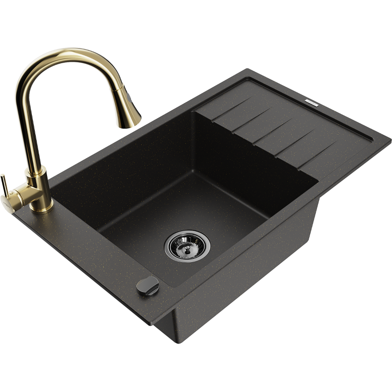 Mexen Elias гранитна мивка с 1 отделение с отцеждащо устройство и кухненски