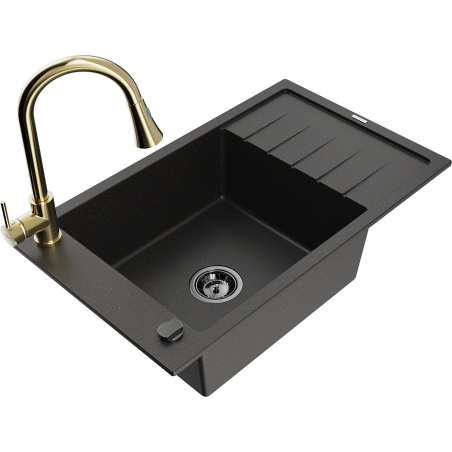 Mexen Elias гранитна мивка с 1 отделение с отцеждащо устройство и кухненски
