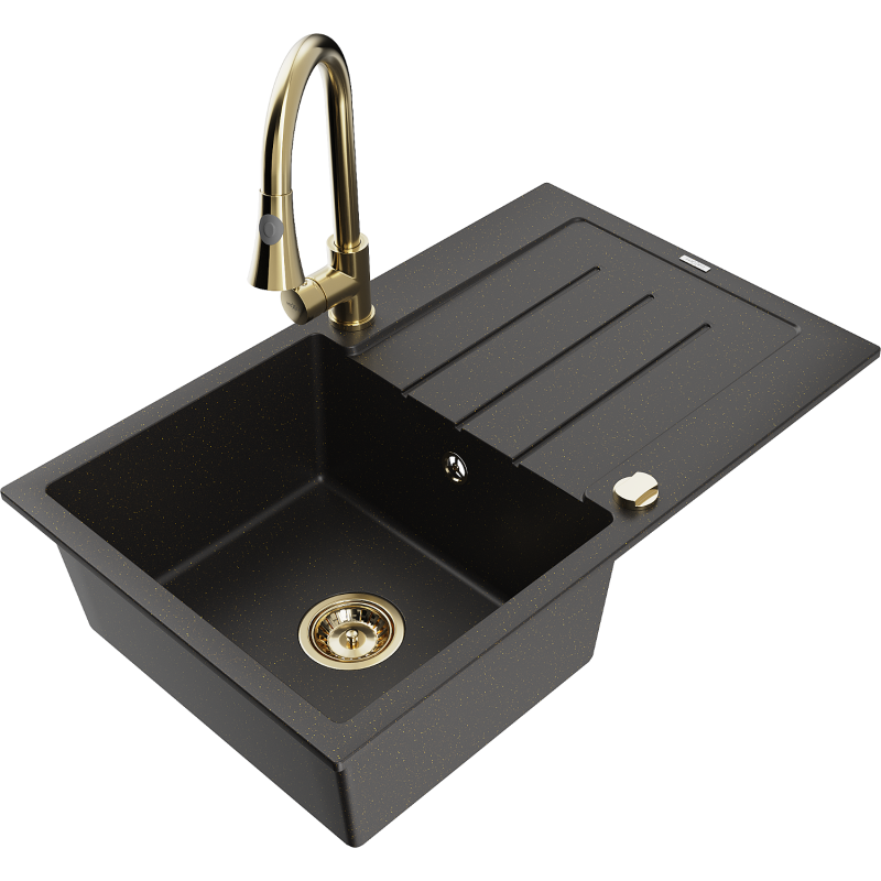 Mexen Bruno гранитна кухненска мивка с 1 отделение и оттичаща част и