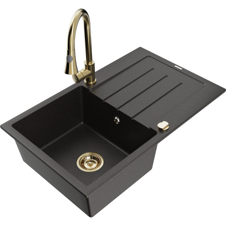 Mexen Bruno гранитна кухненска мивка с 1 отделение и оттичаща част и