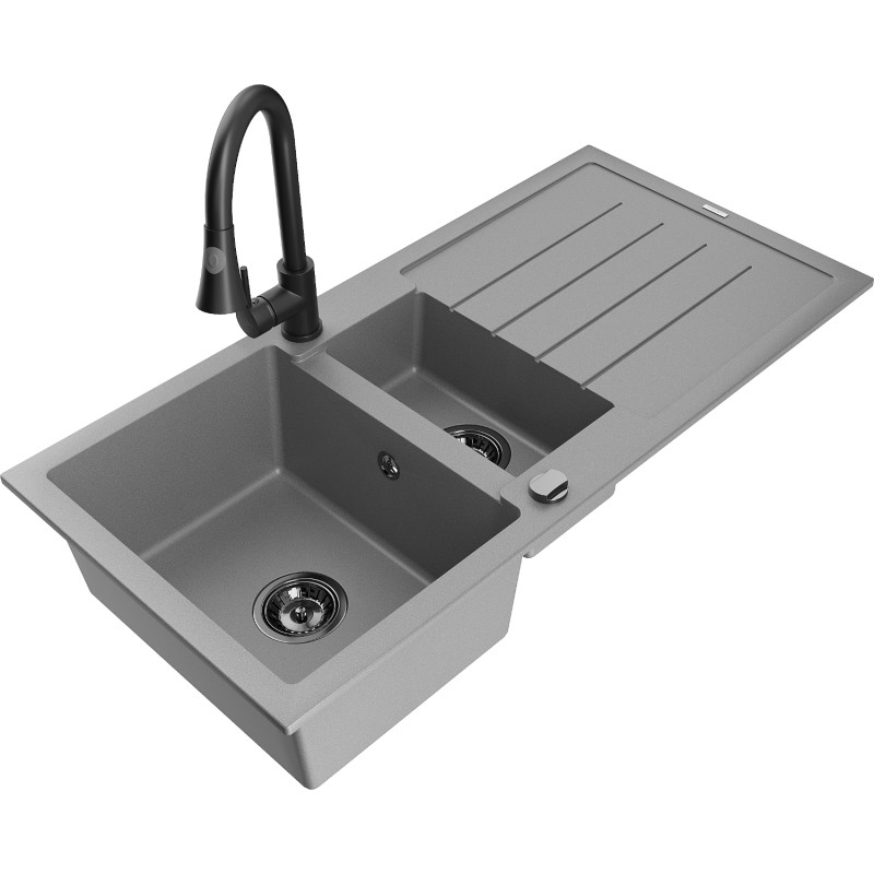 Mexen Andres гранитна кухненска мивка 1,5 камери с отцедник и кухненски
