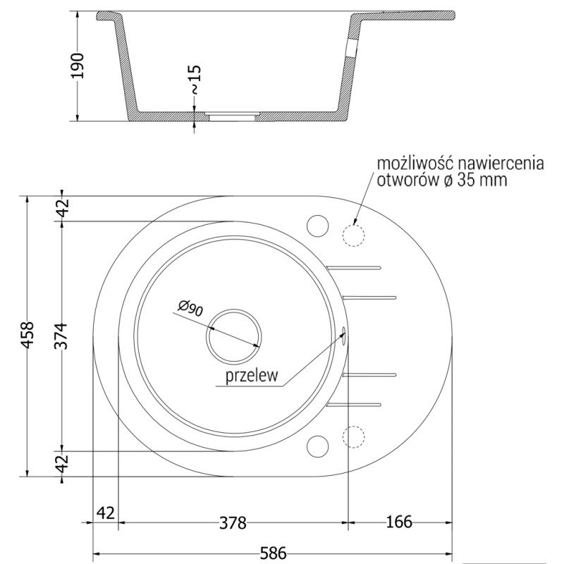 Mexen Kevin гранитна мивка с 1 отделение с отцедник и кухненски смесител Elia,