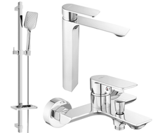 Mexen Alexa DQ62 комплект за вана, хром - 71213DQ62-00