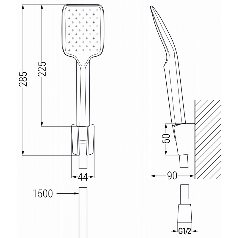 Mexen Alexa R62 комплект за вана, хром - 71213R62-00