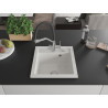 Mexen Vito Гранитна мивка с 1 камера и кухненски смесител Duo, бял - 6503-20-671701-07