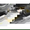 Mexen Catia мивка за монтаж на плот 48 x 37 см, черен мат/златен дизайнерски модел - 21314877