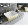 Mexen Catia умивалник над плот 48 x 38 см, бяла/златна модел линии - 21314817