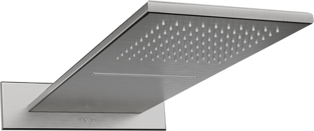 Mexen Waterfall дъждовен душ slim 50 x 22 cm, четка в цвят gun gray - 79190-66