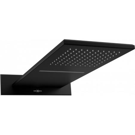 Mexen Waterfall дъждовалка тънка 50 x 22 см, черна - 79190-70