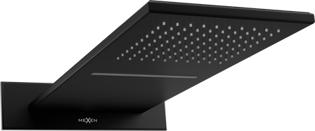 Mexen Waterfall дъждовалка тънка 50 x 22 см, черна - 79190-70