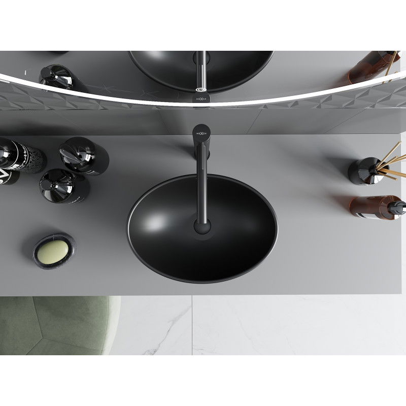 Mexen Elza умивалник върху плот 40 x 33 см, черен мат - 21014085