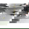 Mexen Elza Умивалник за монтаж върху плот 40 x 33 см, бял/златен модел линии - 21014017