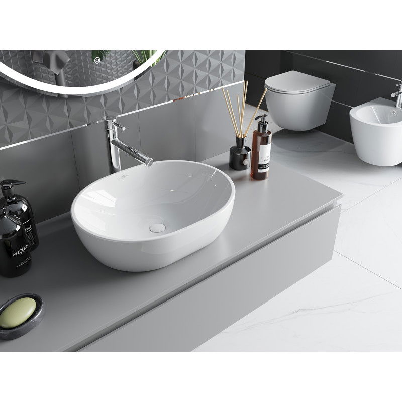 Mexen Viki умивалник върху плот 48 x 35 см, бял - 21054800