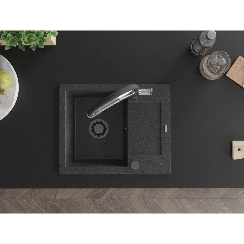 Mexen Enzo гранитна кухненска мивка с 1 корито, с отцеждач, и кухненски