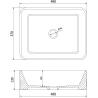 Mexen Catia мивка за плота 48 x 37 см, лилава - 21314855