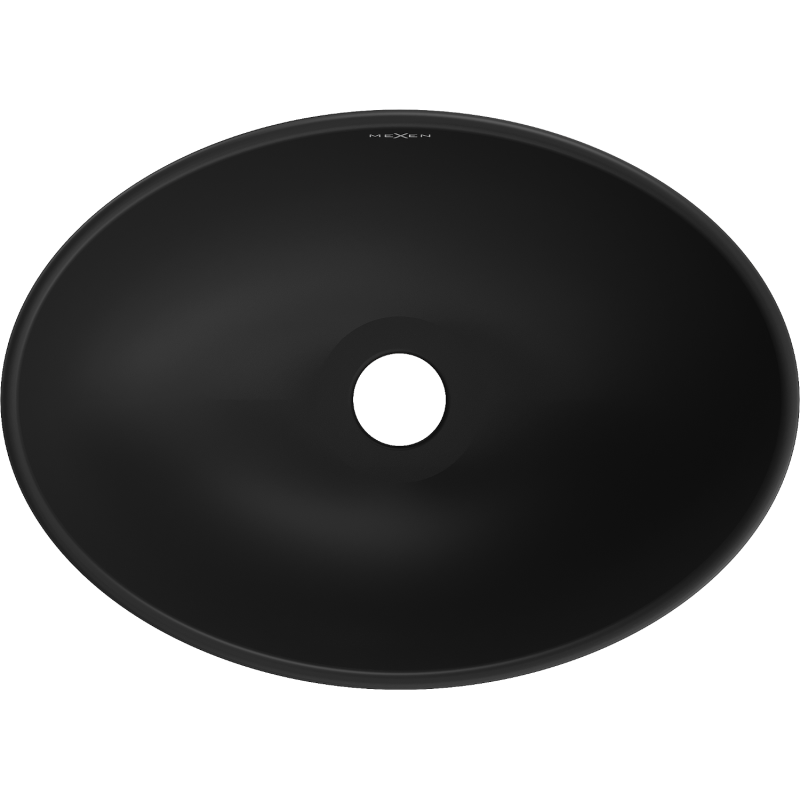 Mexen Elza умивалник за плот 40 x 33 cm, черен мат/сребърен люспест модел - 21014022