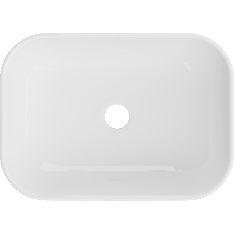 Mexen Rita мивка над плот 45 x 32 см, бяла/златни линии - 21084553