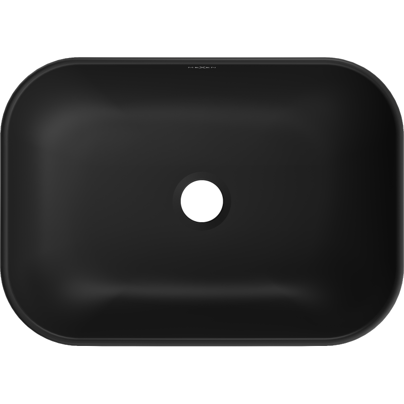 Mexen Rita мивка за плот 45 x 32 см, черен мат/сребърен линеен дизайн - 21084573