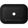 Mexen Rita мивка за плотов монтаж 45 x 32 см, черна мат/златен дизайн линии