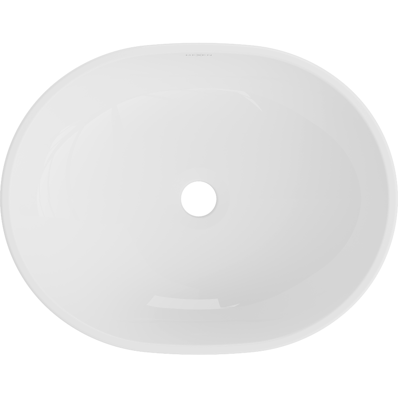 Mexen Viki умивалник за монтаж върху плот 48 x 35 см, бял/златен - 21054806