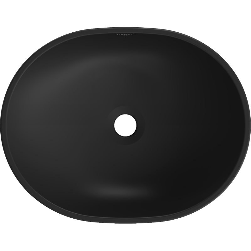 Mexen Viki умивалник за плот 48 x 35 см, черен мат/злато - 21054876