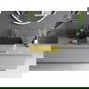 Mexen Catia мивка над плот 48 x 37 см, черен мат/златен модел люспи - 21314878