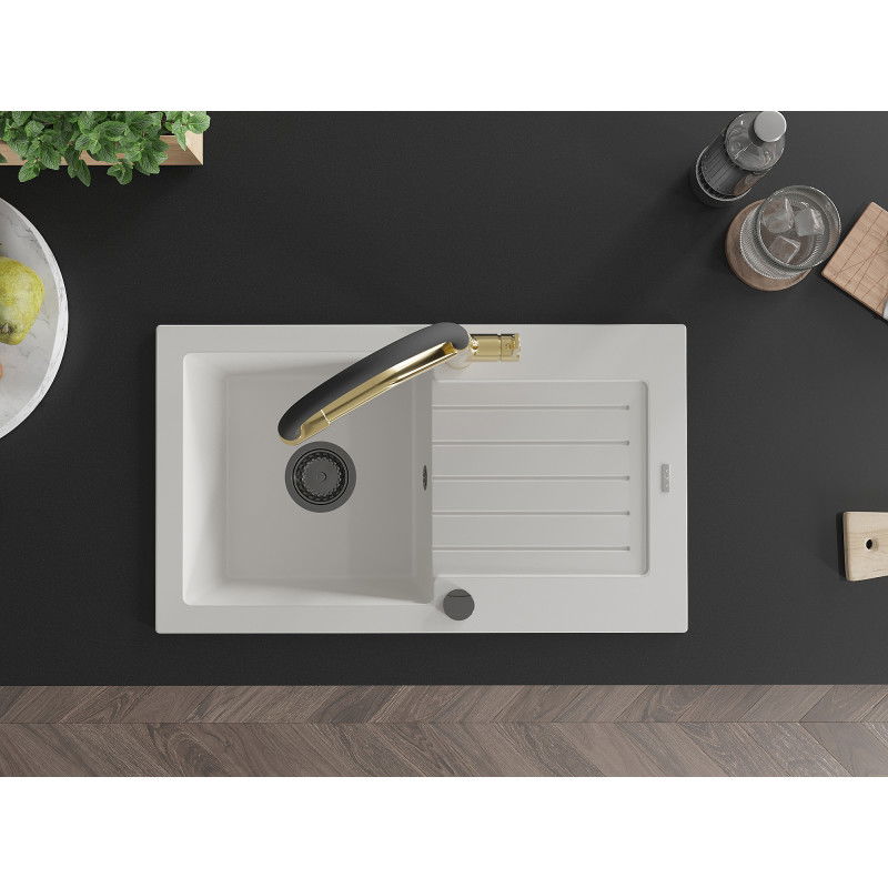 Mexen Pablo гранитна кухненска мивка с 1 отделение с дренаж и кухненски