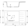 Mexen Elias гранитна мивка с 1 корито с отцедник и кухненски смесител Duo,