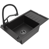 Mexen Elias гранитна кухненска мивка с единично корито и отцедник с