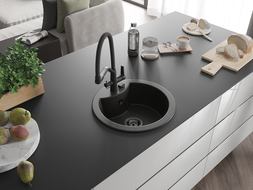 Mexen Diego гранитна мивка с 1 отделение с кухненски смесител Duo,
